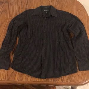 INC International Concepts Black Button Down Shirt